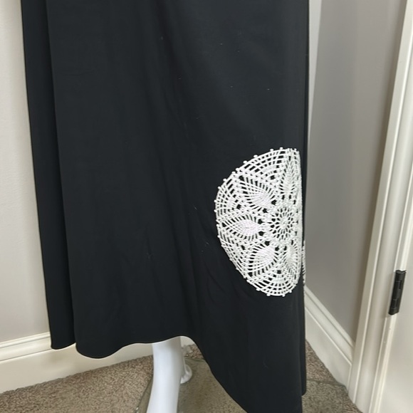 Tory Burch Dress Black Embroidered Lace Applique Resort Collection Sleeveless 0 - Picture 7 of 12